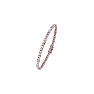 Bracelet Tisseront  en or rose et diamants