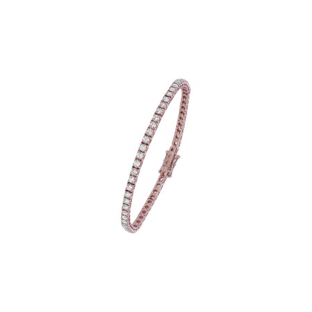 Bracelet Tisseront  en or rose et diamants