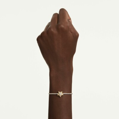 Bracelet Swarovski Sublima en métal doré et oxyde de zirconium