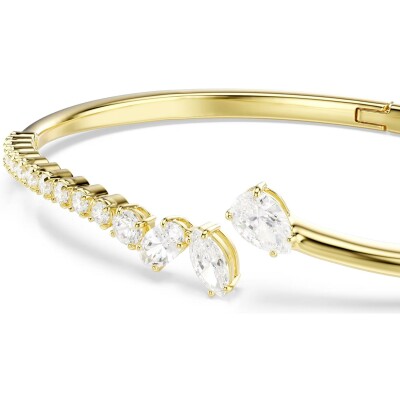 Bracelet jonc Swarovski Mesmera en métal doré et oxyde de zirconium, taille S