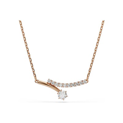 Pendentif Swarovski Matrix en métal doré rose et oxyde de zirconium
