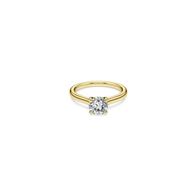 Bague Swarovski Eternity en or jaune et diamant de synthèse, taille 55
