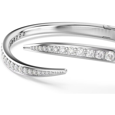 Bracelet jonc Swarovski The Vienna Collection en métal rhodié et oxyde de zirconium, taille S