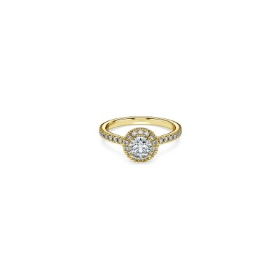 Bague Swarovski Eternity en or jaune et diamant de synthèse, taille 52