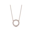 Collier Pandora Signature cercle scintillant en métal doré rose et oxyde de zirconium, 45cm