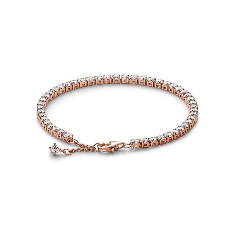 Bracelet Pandora rivière scintillant en métal doré rose 