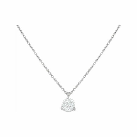 Pendentif diamant en or blanc, 40 cm