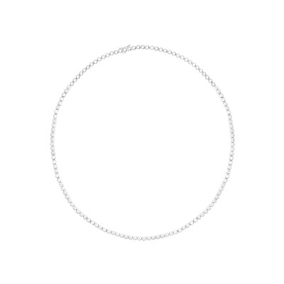 Collier Ligne en or blanc et rivière de diamants