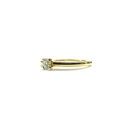 Solitaire Isabelle Barrier en or rose et diamant de 0.10ct, taille 49