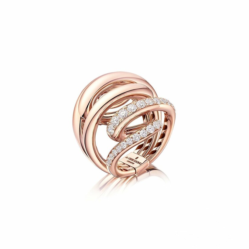 de GRISOGONO Vortice pink gold and diamonds ring