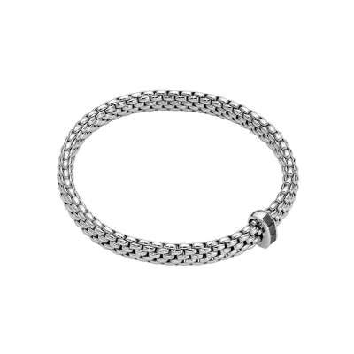 Bracelet FOPE VENDÔME Flex'it en or blanc et diamants noir, taille L