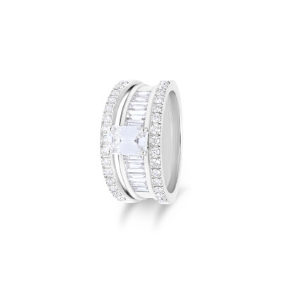 Bague Structure en or blanc et diamants