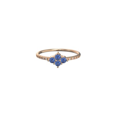 Bague Emmanuelle d'Ortoli Grappe Bleue en or rose, saphir et diamants