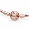 Bracelet jonc Pandora Icons moments en métal doré rose, 17 cm