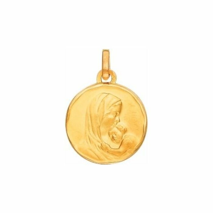 Médaille Vierge à l'enfant en or jaune