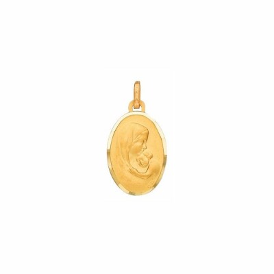 Médaille Vierge à l'enfant en or jaune