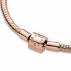 Bracelet Pandora Icons maille serpent fermoir barillet moments en métal doré rose, 23 cm