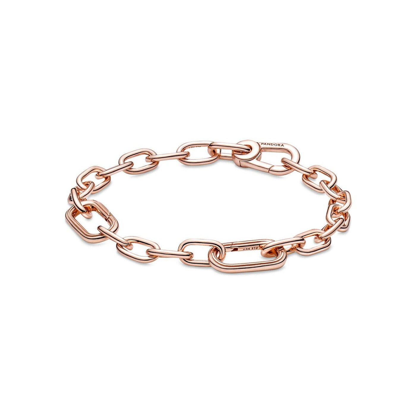 Bracelet Pandora en métal doré rose, 17.5cm