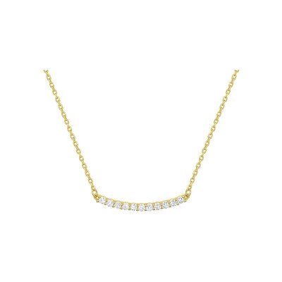 Collier en or jaune et oxyde de zirconium
