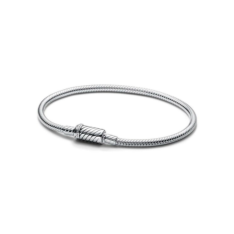 Bracelet Pandora Maille Serpent Fermoir Magnétique Facile à Fermer en argent, taille 19 cm