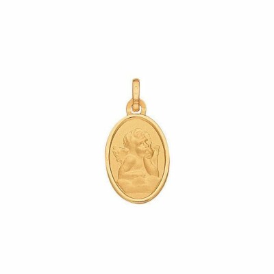 Médaille de baptême ange en or jaune 750 millièmes