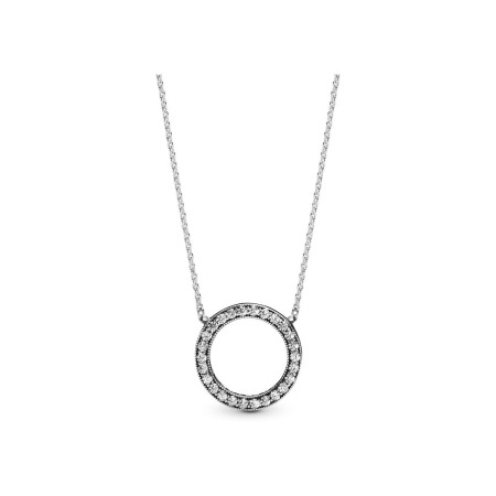 Collier Pandora Signature cercle scintillant en argent et oxyde de zirconium, 45cm