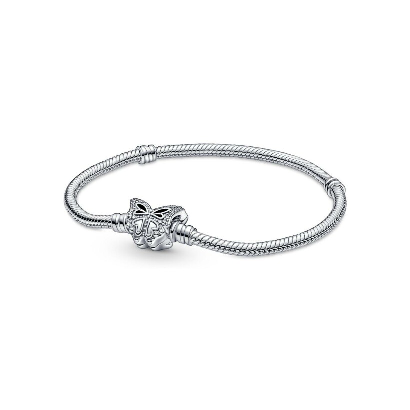 Bracelet Pandora maille serpent en argent, 17cm