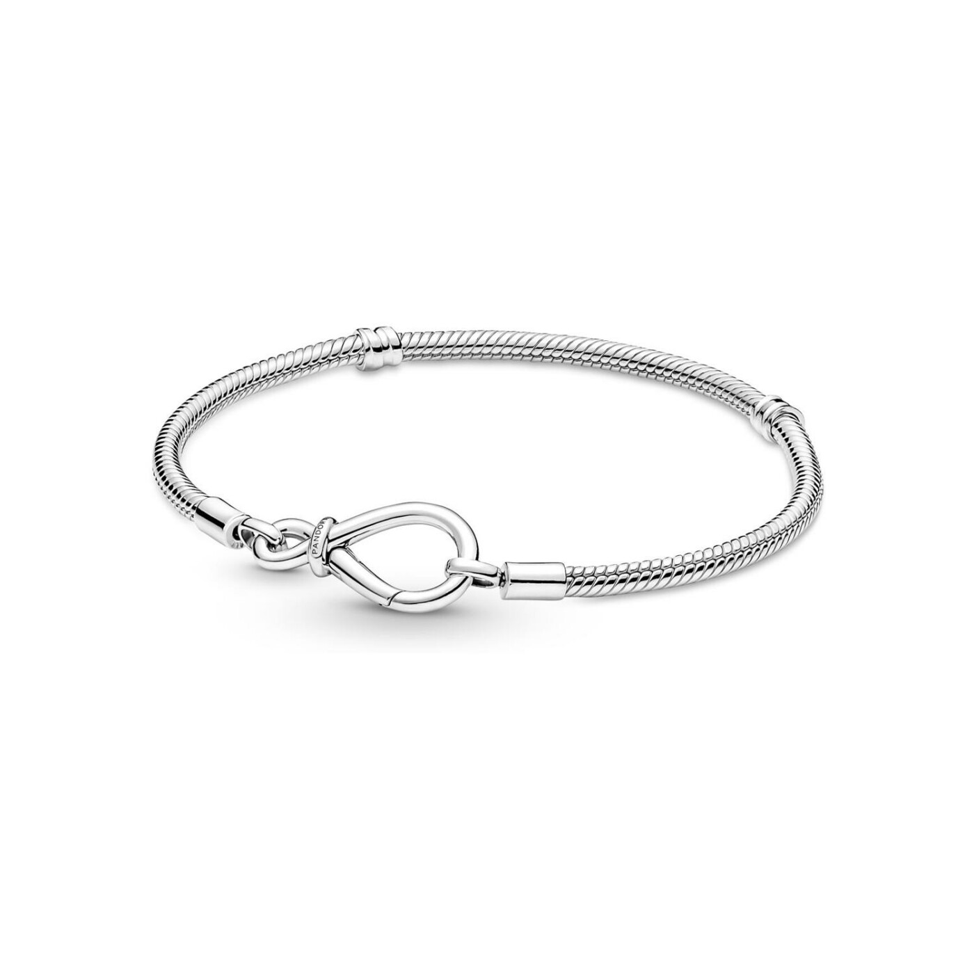 Bracelet Pandora Moments, maille serpent Nœud De L'infini en argent, 18cm