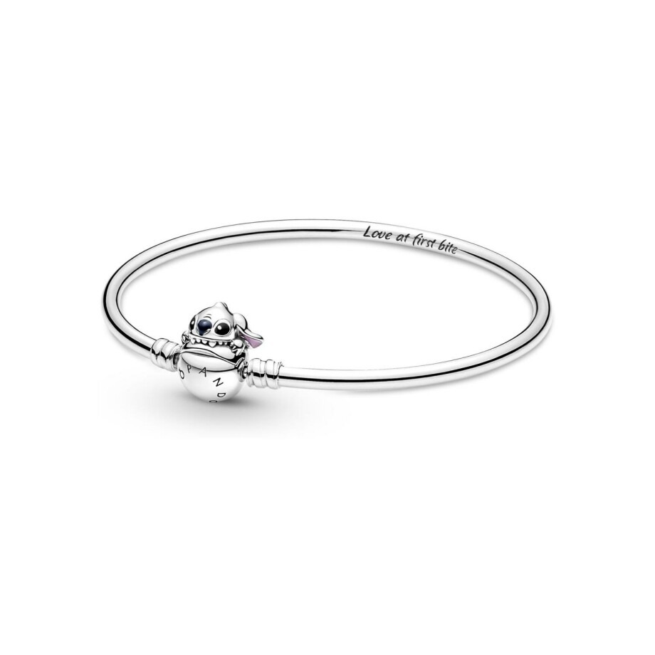 Bracelet Disney X Pandora Stitch Mordant Le Fermoir Moments en argent, 19cm