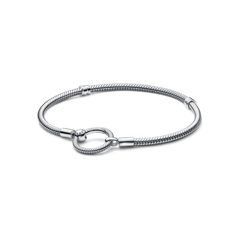 Bracelet Pandora Moments, maille serpent Fermoir O en argent, 21cm