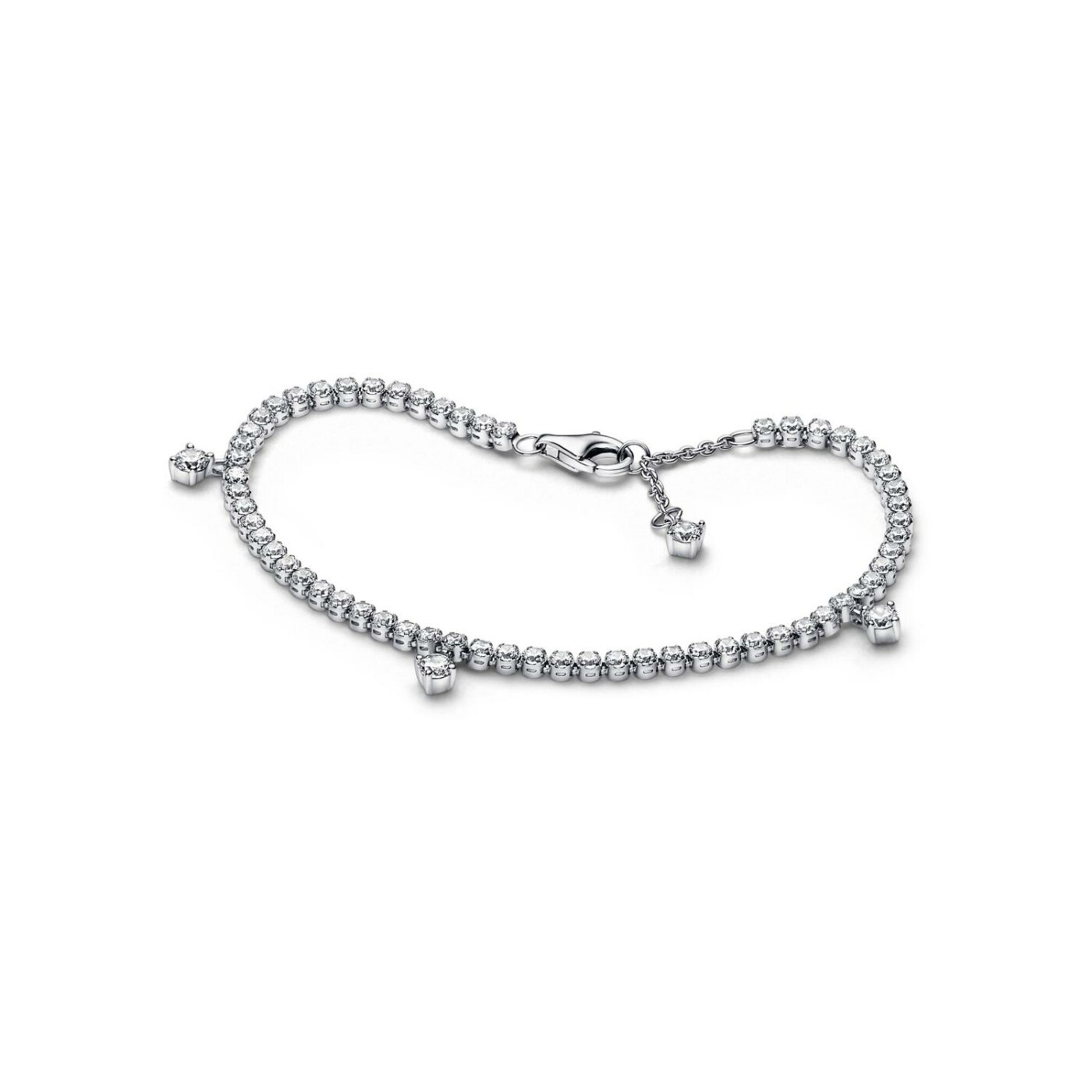 Bracelet Pandora Rivière Gouttes Scintillantes en argent, 16cm