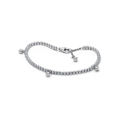 Bracelet Pandora Rivière Gouttes Scintillantes en argent, 18cm