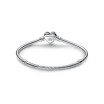 Bracelet Pandora Moments maille serpent fermoir cœur infini scintillant en argent