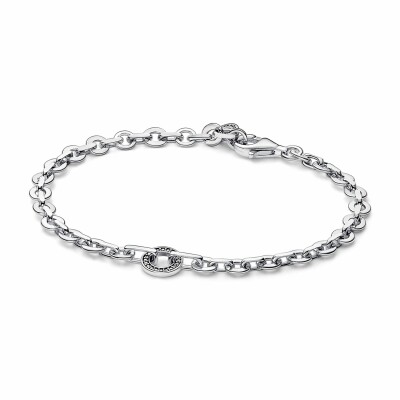 Bracelet Pandora Signature Pavé Audacieux en argent, 16cm