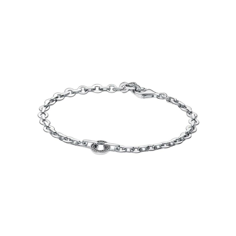 Bracelet Pandora Signature Pavé Audacieux en argent, 20cm