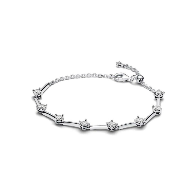 Bracelet Pandora Barres Scintillant en argent, taille 16 cm