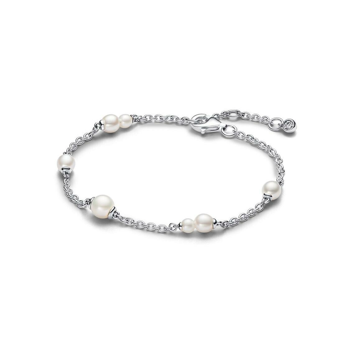 Bracelet Pandora en argent et perle d'eau douce, taille 18 cm