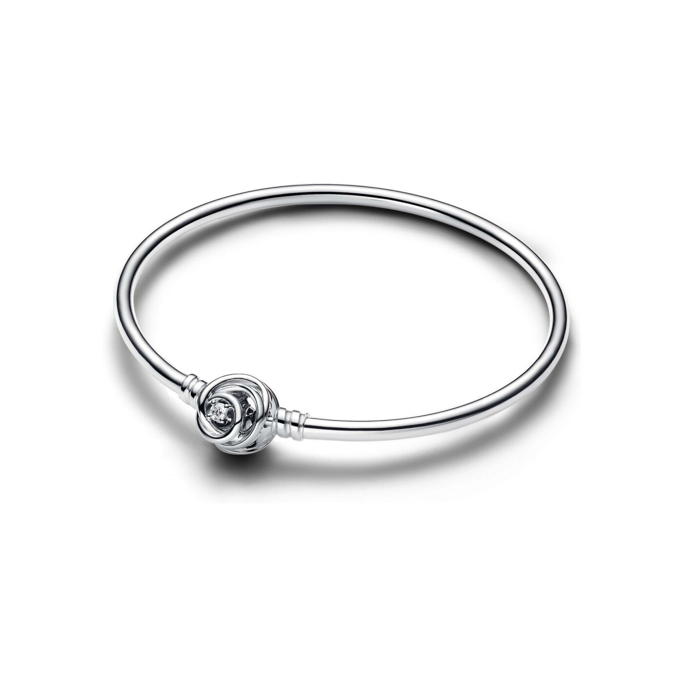 Bracelet-jonc Pandora Fermoir Encerclé Moments En Édition Limitée en argent et oxyde de zirconium, 19 cm