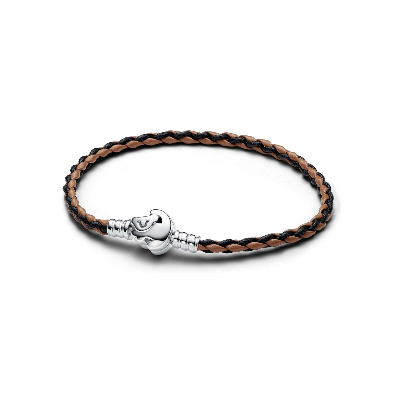 Bracelet Pandora Moments Disney Le Roi Lion en argent et cuir, 19 cm