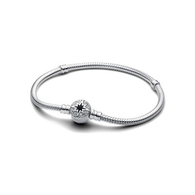 Bracelet Pandora Maille Serpent Fermoir Étoile Polaire en argent