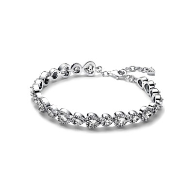 Bracelet Pandora Cœurs Halo en argent, édition limitée