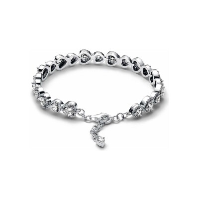 Bracelet Pandora Cœurs Halo en argent, édition limitée