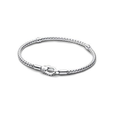 Bracelet Pandora Fermoir Clouté & Chaîne en argent