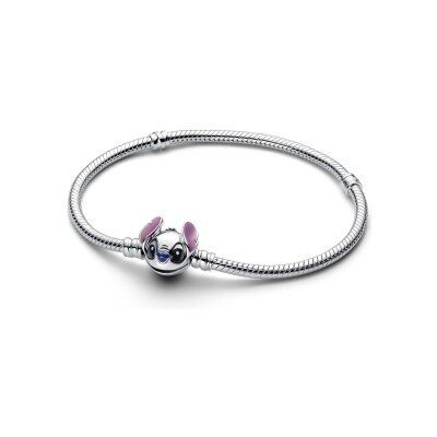 Bracelet Pandora Maille Serpent Disney X Pandora Stitch en argent, 20 cm