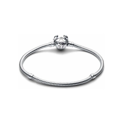 Bracelet Pandora X Disney Maille Serpent et Stitch en argent, taille 17cm