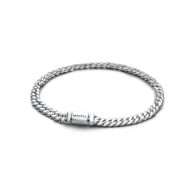Bracelet Pandora Timeless Maille Cubaine en argent, 18 cm
