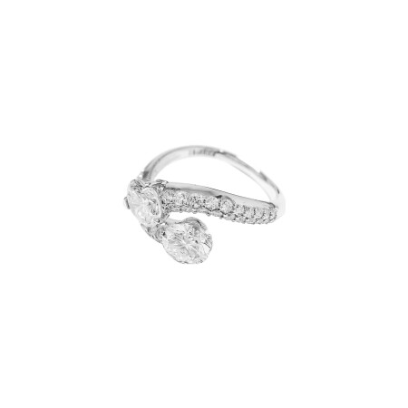 Bague Isabelle Barrier en or blanc et diamants, taille 55