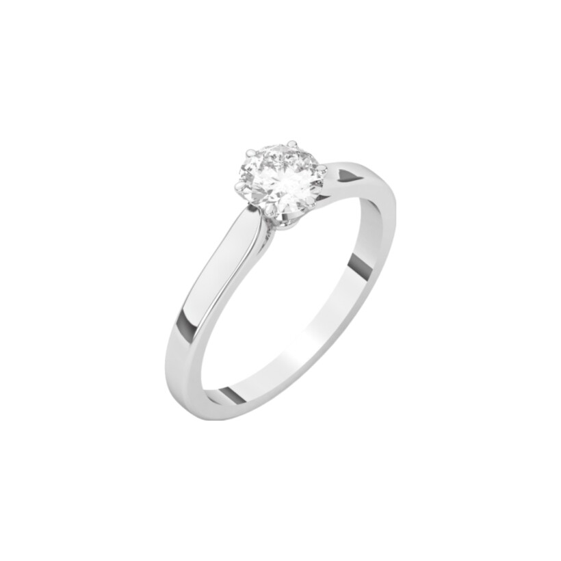 white gold and diamond solitaire