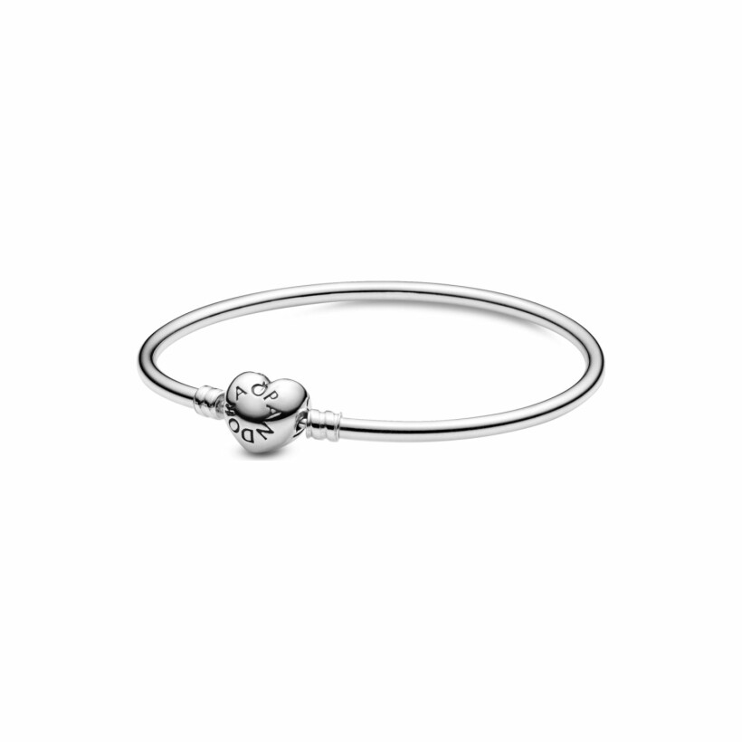 Bracelet Pandora Icons fermoir cœur moments en argent, 21 cm