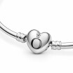 Bracelet Pandora Icons fermoir cœur moments en argent, 21 cm